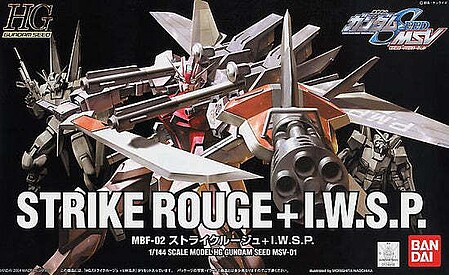 Bandai HG Gundam - Strike Rouge + I.W.S.P. Snap Together Plastic Model Figure Kit 1/144