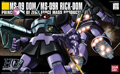 Bandai HG Gundam - MS-09 Dom/MS-09R Rick-Dom Snap Together Plastic Model Figure Kit 1/144 #141037