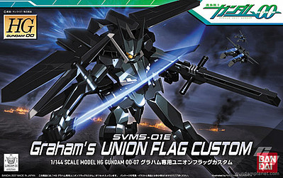 Bandai 7 UNION FLAG GRAHAM CUSTOM HG Snap Together Plastic Model Figure #152243