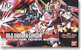 100 RX-0 UNICORN GUNDAM HG Snap Together Plastic Model Figure #161011
