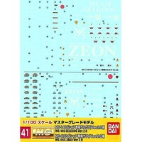 Bandai Gundam Decal Set #41 for MS-14S Gelgoog/MS-06S Zaku Ver.2.0