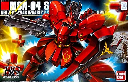 Bandai HG Gundam - MSN-04 Sazabi Snap Together Plastic Model Figure Kit 1/144 Scale #2029267