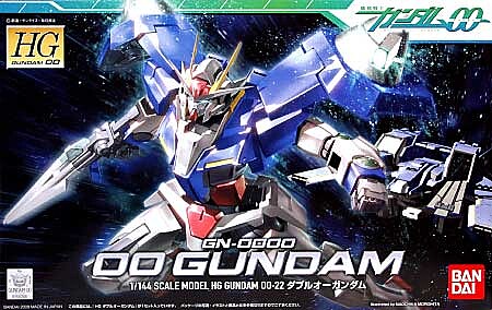 Bandai HG Gundam - GN-0000 00 Gundam Snap Together Plastic Model Figure Kit 1/144 Scale #2029280