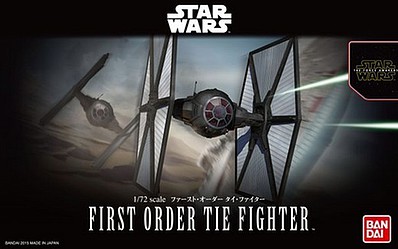 Bandai First Order Tie Fighter SW Force Awakens Plastic Model Vehicle Kit 1/72 Scale #203218