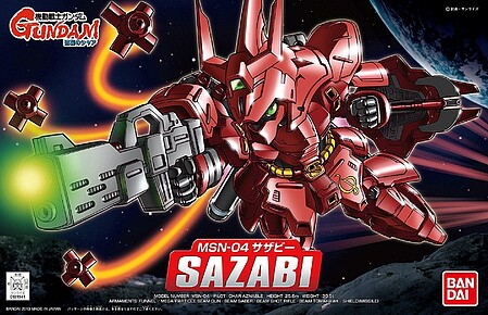 Bandai SD Gundam - MSN-04 Sazabi Snap Together Plastic Model Figure Kit #2202201