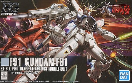Bandai HG Gundam - F91 Gundam F91 Snap Together Plastic Model Figure Kit 1/144 Scale #2219523
