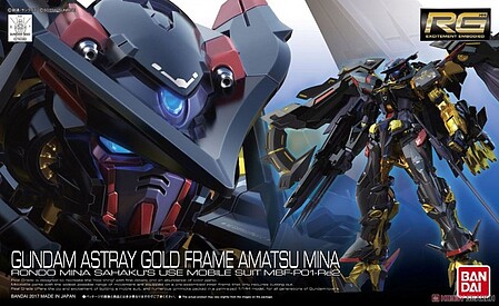 Bandai RG Gundam - Astray Gold Frame Amatsu Mina Snap Together Plastic Model Figure Kit #2370360