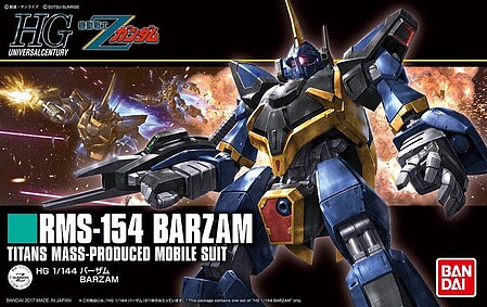Bandai HG Gundam - RMS-154 Barzam Snap Together Plastic Model Figure Kit 1/144 Scale #2376497