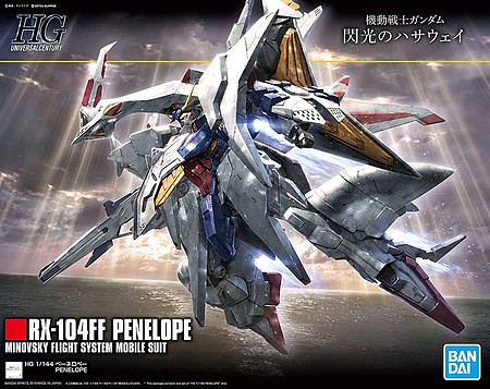 Bandai HG Gundam - RX-104FF Penelope Snap Together Plastic Model Figure Kit 1/144 Scale #2469607