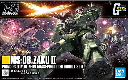 Bandai HG Gundam - MS-06 Zaku II (Revive) Snap Together Plastic Model Figure Kit 1/144 #2553796