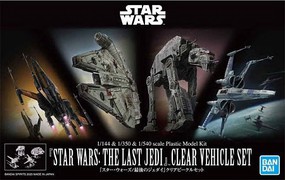 Bandai Star Wars The Last Jedi- Clear Vehicle Set (4 Kits Multi Scale) Bandai Star Wars The Last Jedi- Clear Vehicle Set (4 Kits Multi Scale)