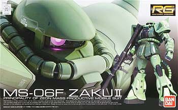 Bandai RG #4 MS-06F Zaku II 1/144 Snap Together Plastic Model Figure 1/144 Scale #170388