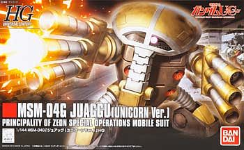 Bandai HGUC #139 Juaggu Unicorn Version Snap Together Plastic Model Figure 1/144 Scale #175701