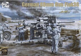 Border German 88mm Flak 36/37 w/crew 1-35