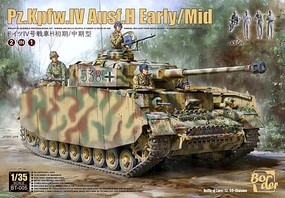 Border PzKpfw IV Ausf H Early/Mid German 4 Crew Plastic Model Military Vehicle Kit 1/35 Scale #bt5