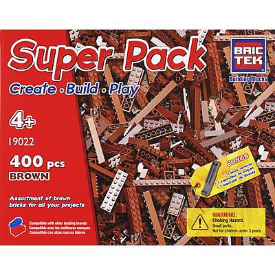 Brictek Brown Super Pack 400pcs Building Block Set #19022