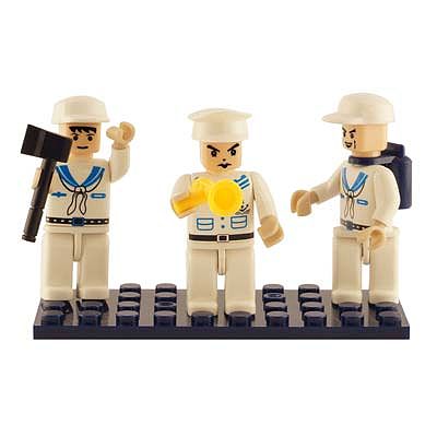 Brictek Mini Figurines Navy (3) Building Block Set #19310