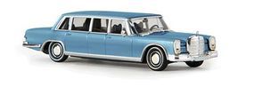 Berkina Mercedes 600 Limousine Assembled Metallic Ice Blue Model Railroad Vehicle HO Scale #13006 Berkina Mercedes 600 Limousine Assembled Metallic Ice Blue Model Railroad Vehicle HO Scale #13006