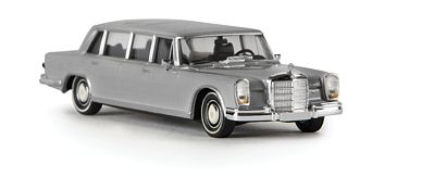 Berkina Mercedes Benz 600 Limousine Assembled Gray Model Railroad Vehicle HO Scale #13007