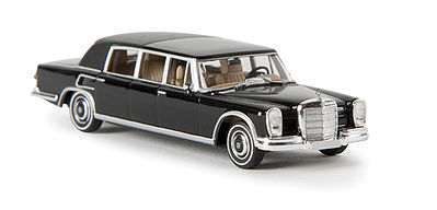 Berkina Mercedes Benz 600 Landaulet Limo Assembled Black Model Railroad Vehicle HO Scale #13010