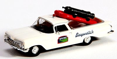 Berkina 1959 Chevrolet El Camino Assembled White Model Railroad Vehicle HO Scale #19941
