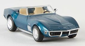 Berkina Chevrolet Corvette C3 Convertible Assembled Blue Model Railroad Vehicle HO Scale #19971 Berkina Chevrolet Corvette C3 Convertible Assembled Blue Model Railroad Vehicle HO Scale #19971