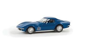 Berkina Chevrolet Corvette C3 Convertible Assembled Blue Model Railroad Vehicle HO Scale #19978 Berkina Chevrolet Corvette C3 Convertible Assembled Blue Model Railroad Vehicle HO Scale #19978