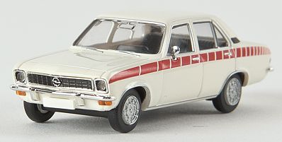Berkina 1965-1973 Opel Ascona A Sedan Assembled White & Red Model Railroad Vehicle HO Scale #20381