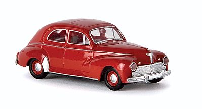 Berkina 1955-1967 Peugeot 203 Sedan Assembled Ruby Red Model Railroad Vehicle HO Scale #29051