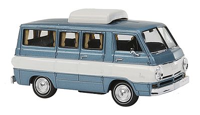 Berkina 1964 Dodge A 100 Passenger Van Assembled Light Blue Model Railroad Vehicle HO Scale #34307
