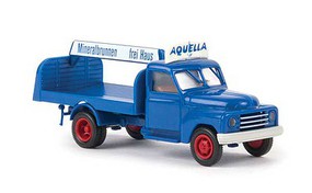 Berkina Hanomag L 28 Flatbed Delivery Truck Assembled Aquella (blue, white, German Lettering) Berkina Hanomag L 28 Flatbed Delivery Truck Assembled Aquella (blue, white, German Lettering)