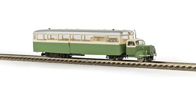 Berkina Railbus DC green/cream - HO-Scale