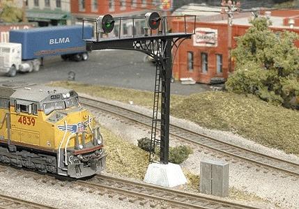 BLMS Double-Track Cantilever Signal Bridge N Scale Model Railroad Trackside Accessory #1020