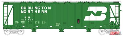 BLMS 3500 Dry-Flo 3-Bay Covered Hopper Burlington Northern N Scale Model Train Freight Car #16001