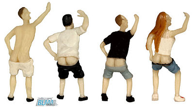 BLMS People Mooning pkg(4) HO Scale Model Railroad Figure #4900