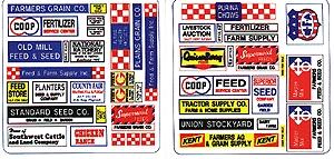 Blair-Line Advertising Signs - Feed & Seed Store HO Scale Model Railroad Roadway Accessory #157