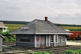 Blair-Line Walnut Grove Depot Kit (5-1/2 x 3-5/16'' 14 x 8.4cm) HO Scale Model Railroad Building #2004 Blair-Line Walnut Grove Depot Kit (5-1/2 x 3-5/16'' 14 x 8.4cm) HO Scale Model Railroad Building #2004