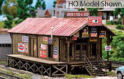 Blair-Line Greenes Feed & Seed Laser-Cut Wood Kit HO Scale Model Railroad Building #2005