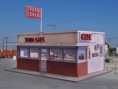 Blair-Line Yard/Highway Cafe Kit (4-3/4 x 3-1/4 12.1 x 8.3cm) HO Scale Model Railroad Building #2006