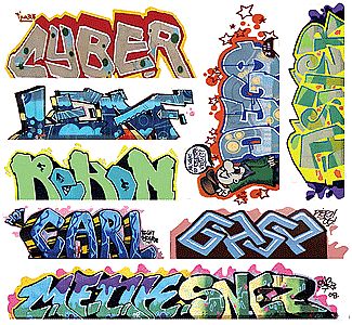 Blair Line 2261 Mega Set 12 Graffiti Décalques Piste h0 1:87 Laser Cut