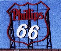 Blair-Line Phillips 66 Laser-Cut rooftop sign (HO, S & O) Scale Model Railroad Building Accessory #2504