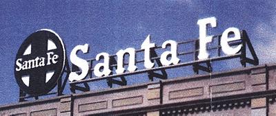 Blair-Line Santa Fe Round Herald & Name Billboard Model Railroad Roadway Sign #2511