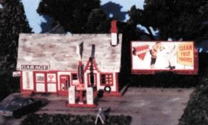 Blair-Line Ernies Gas Station Kit N Scale Model Railroad Building #81