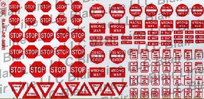 Blair-Line-Signs Regulatory Street Signs #2 N Scale Model Railroad Billboard Sign #003
