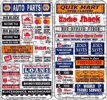 Blair-Line-Signs Modern Storefront Signs N Scale Model Railroad Billboard Sign #050 Blair-Line-Signs Modern Storefront Signs N Scale Model Railroad Billboard Sign #050