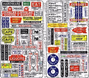 Blair-Line-Signs Main Street Storefront Signs N Scale Model Railroad Billboard Sign #051