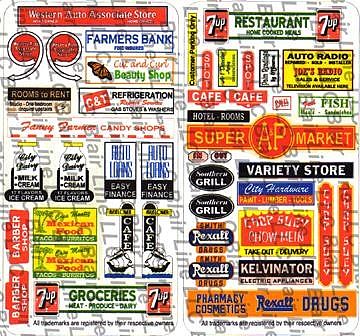 NH019 DAVE'S DECALS 1/2 Set N SCALE GHOST SIGN SIGNS VINTAGE ADVERTISING MIXED 