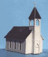 Blair-Line-Signs Church with Steeple Kit N Scale Model Railroad Building #069