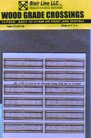 Blair-Line-Signs 2-Lane Wood Grade Crossing (12) HO Scale Model Railroad Trackside Accessory #118 Blair-Line-Signs 2-Lane Wood Grade Crossing (12) HO Scale Model Railroad Trackside Accessory #118