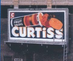 Wall Billboard Kit (4 Different Signs) N Scale Model Railroad Billboard Sign #1435